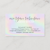 Carte De Visite Holographe arc-en-ciel signature girlist (Dos)