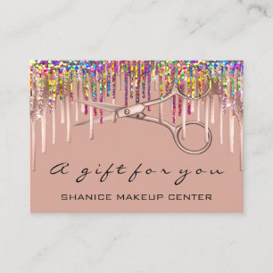Carte De Visite Holographe de coiffeur de certificats-cadeaux Unic