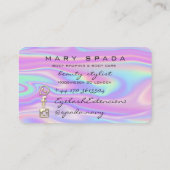 Carte De Visite Holographe de conditionnement physique de la const (Dos)