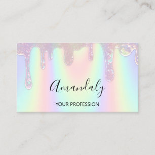 Carte De Visite Holographe de maquillage de clou personnalisé