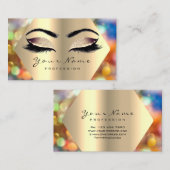 Carte De Visite Holographe de maquillage de Parties scintillant d' (Devant / Derrière)