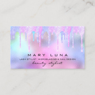 Carte De Visite Holographe de maquillage professionnel Lash Fuchsi