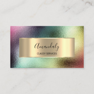 Carte De Visite Holographe de marketing affilié de maquillage Arc