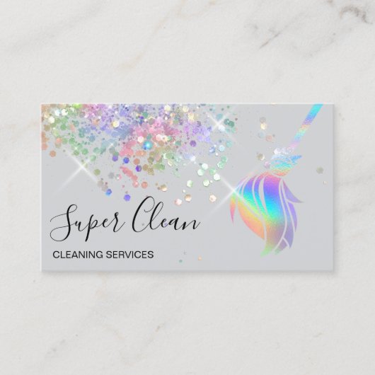 Carte De Visite Holographe de nettoyage domestique (Devant)