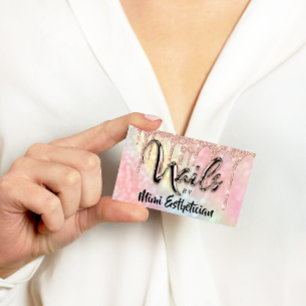 Carte De Visite Holographe De Parties scintillant De Déchets Acry