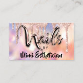 Carte De Visite Holographe de Parties scintillant de la goutte acr (Devant)