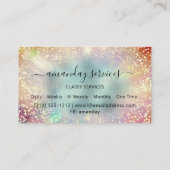 Carte De Visite Holographe Déchets Maquillage Lashes Nails Cheveux (Dos)