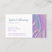 Carte De Visite Holographe élégant Abstrait Lines Professional (Dos)