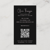 Carte De Visite Holographe Hair Styliste QR Code (Dos)