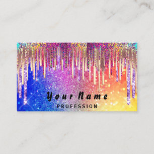Carte De Visite Holographe Holographe Arc-en-ciel chaud