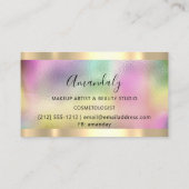 Carte De Visite Holographe Holographe parties scintillant Manucure (Dos)