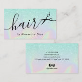 Carte De Visite Holographe holographique moderne à l'ombre (Devant / Derrière)