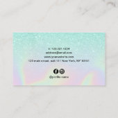 Carte De Visite Holographe holographique moderne à l'ombre (Dos)