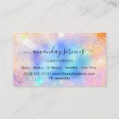 Carte De Visite Holographe Lashes de maquillage Boutique Gold Wax  (Dos)