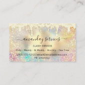 Carte De Visite Holographe Lashes de maquillage NAILS Boutique Gol (Dos)