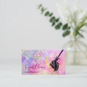 Carte De Visite Holographe Opal de la maison de nettoyage domestiq (Debout devant)