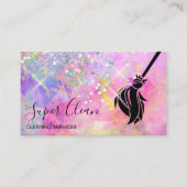 Carte De Visite Holographe Opal de la maison de nettoyage domestiq (Devant)