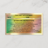 Carte De Visite Holographe or Eyelash Microblade QRCODE (Dos)