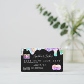 Carte De Visite Holographe parties scintillant disco Moderne Nom d (Debout devant)