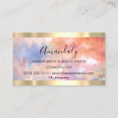 Carte De Visite Holographe professionnel de maquillage Lash or (Dos)