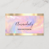 Carte De Visite Holographe professionnel de maquillage Lash or (Devant)