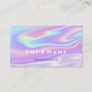 Carte De Visite Holographe professionnel de maquillage Unicorn
