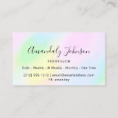 Carte De Visite Holographe professionnel maquillage Artiste rose (Dos)