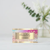 Carte De Visite Holographe professionnel maquillage Parties scinti (Debout devant)