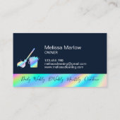 Carte De Visite Holographe professionnel ménage maison domestique (Dos)