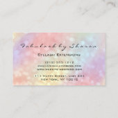 Carte De Visite Holographe Rose de maquillage Eyelash Drips (Dos)