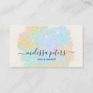 Carte De Visite Holographe Script Parties scintillant moderne étin