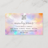 Carte De Visite Holographe Shop Drives Maquillage Artiste QR Code (Dos)