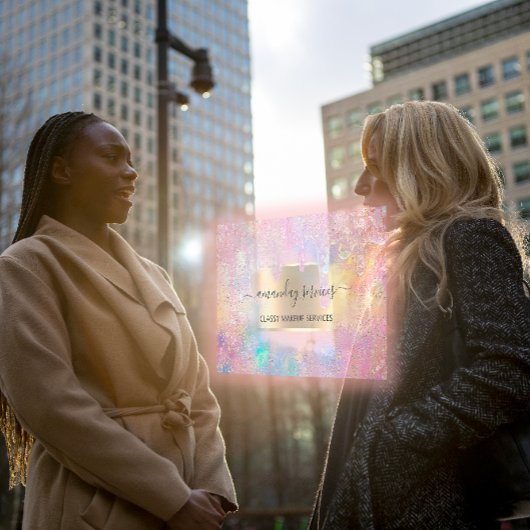 Carte De Visite Holographe Shop Drives Maquillage Artiste QR Code