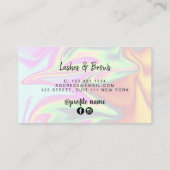 Carte De Visite Holographes modernes et élégants, coups de fouet e (Dos)