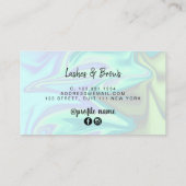 Carte De Visite Holographes modernes et élégants, coups de fouet e (Dos)