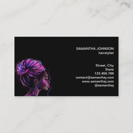 Carte De Visite holographic braids braider braidrescoiffure stylis (Dos)