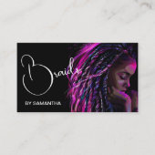 Carte De Visite holographic braids braider braidrescoiffure stylis (Devant)