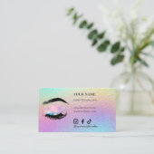 Carte De Visite Holographic Eyelash Extensions Lash Aftercare (Debout devant)