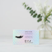 Carte De Visite Holographic Eyelash Extensions Lash Aftercare (Debout devant)