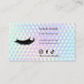 Carte De Visite Holographic Eyelash Extensions Lash Aftercare (Devant)