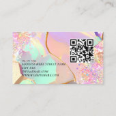 Carte De Visite Holographic Glitter Opalescent Makeup Artist (Dos)