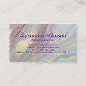 Carte De Visite Holographic Gold Marble (Dos)