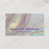 Carte De Visite Holographic Gold Marble (Devant)