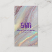 Carte De Visite Holographic Gold Marble Professional (Devant)