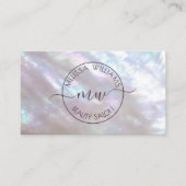 Carte De Visite Holographic Iridescent Logo Script Calligraphy (Devant)