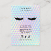 Carte De Visite Holographic Lash Client Record Form (Devant)