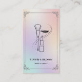 Carte De Visite Holographic Makeup Artist Card with QR Code (Devant)