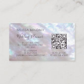 Carte De Visite Holographic Makeup Artist Monogram (Dos)