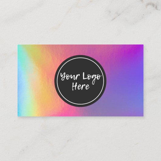 Carte de visite Holographic Merci Trendy Salon  (Dos)