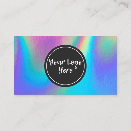 Carte de visite Holographic Merci Trendy Salon  (Dos)